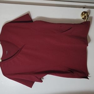 Maroon Scrubs Top -L